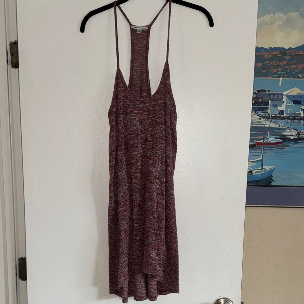 American Eagle Outfitters Marled Slip Tank Dress in Wine Heather